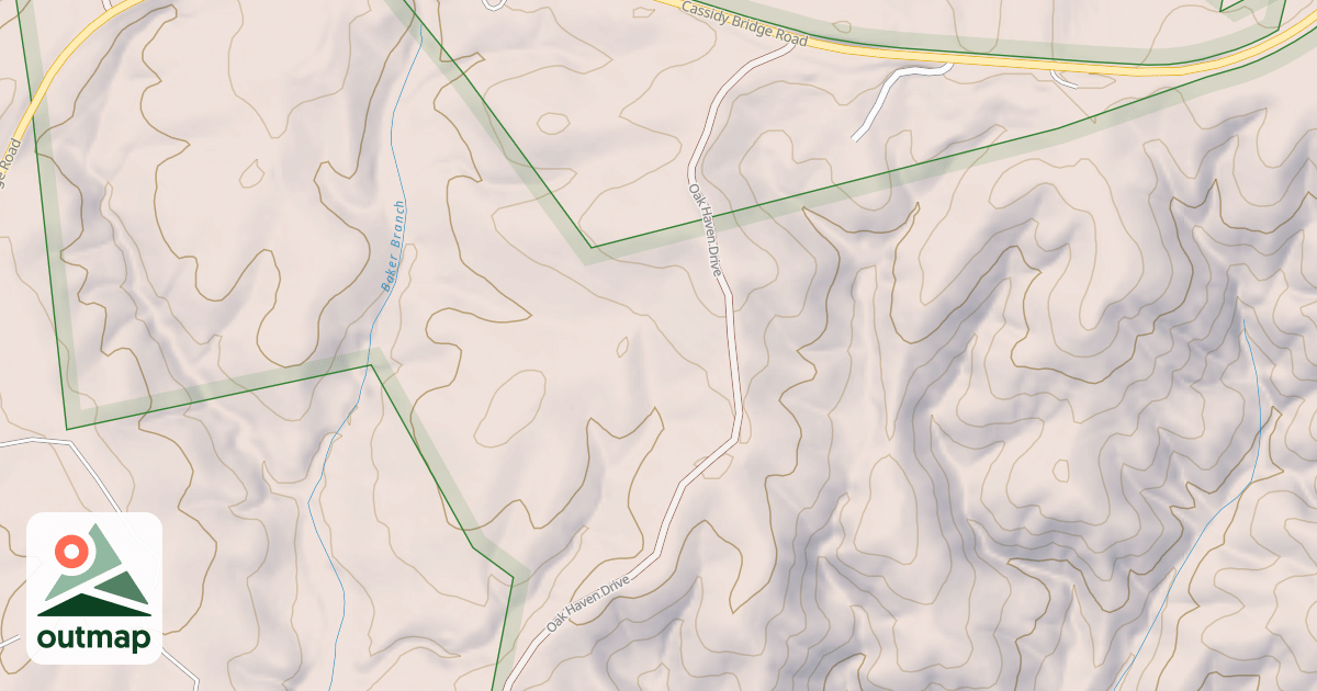Map of OAK HAVEN DRIVE