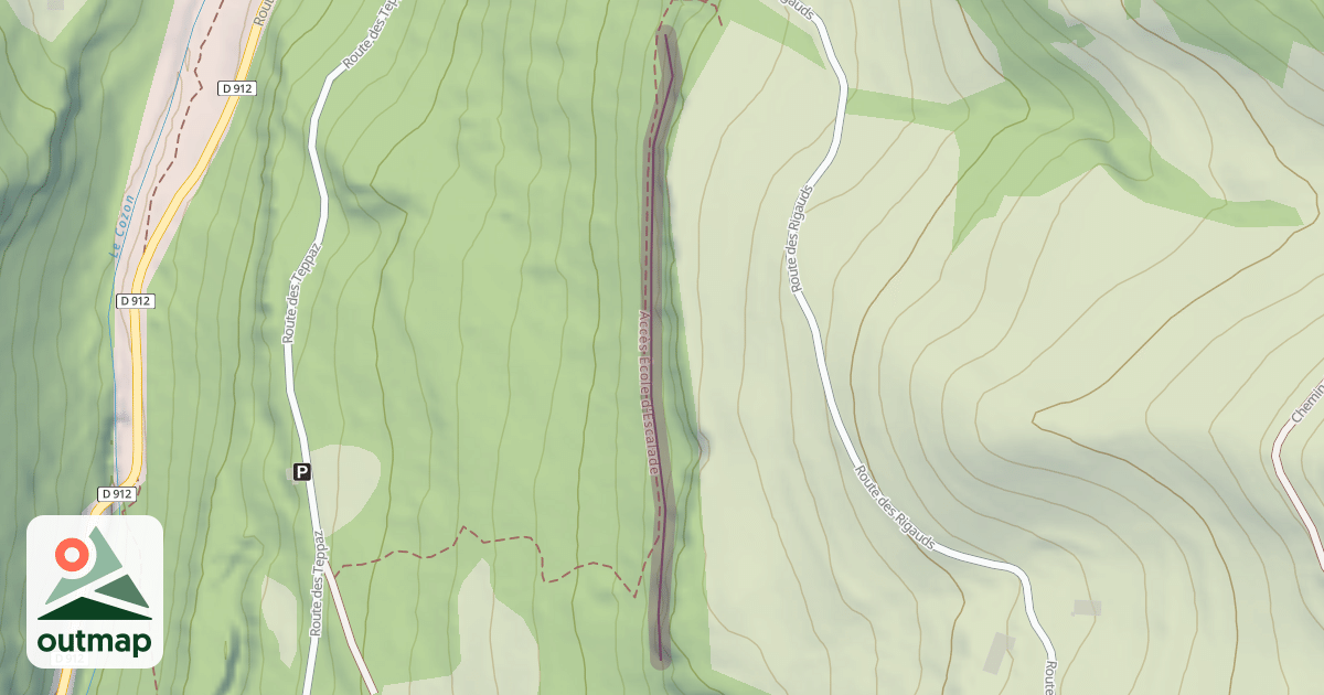 Map of Climbing Crag