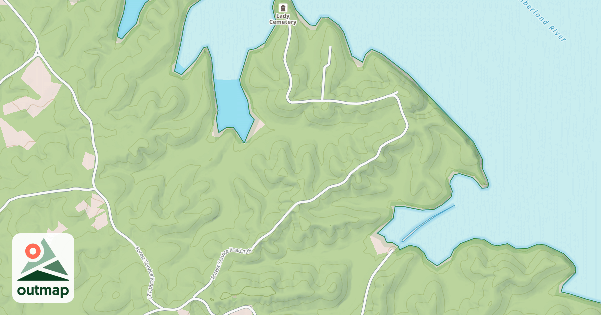 Map of LADY CEMETERY ROAD