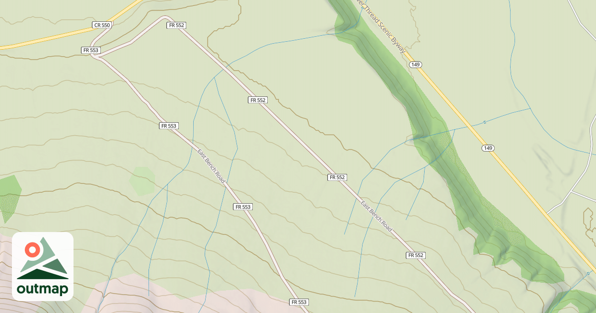 Map of EAST BENCH