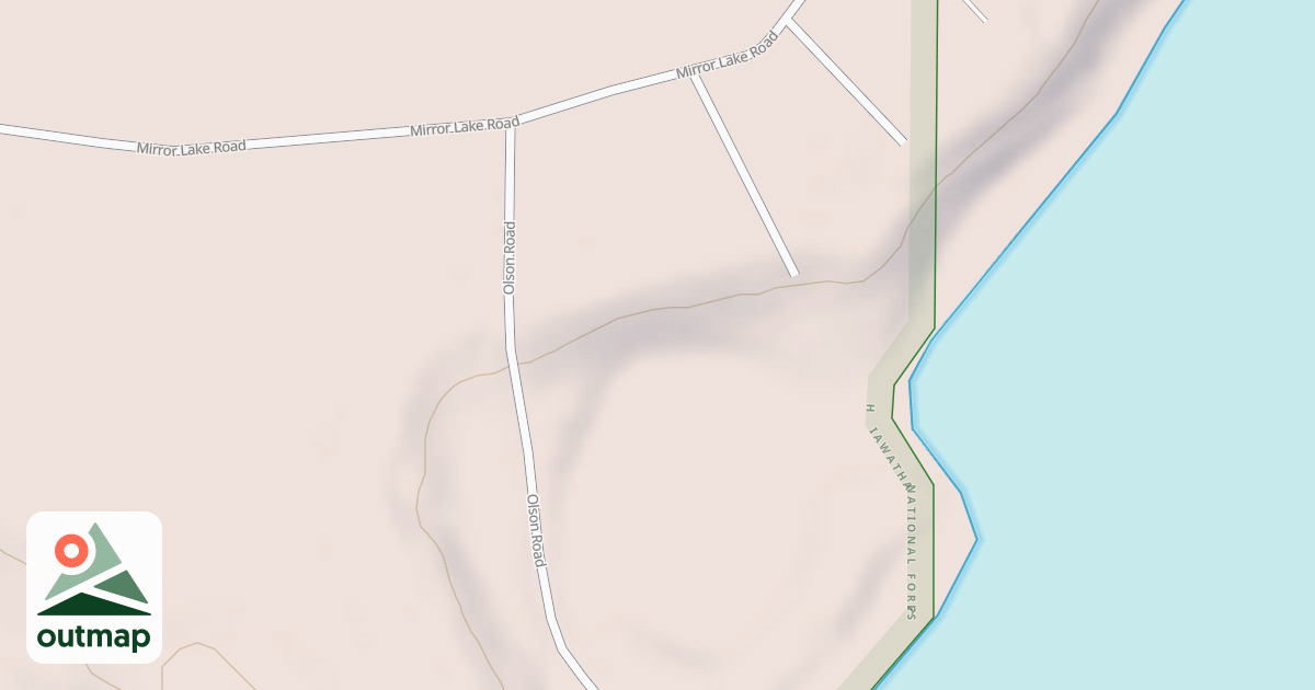 Map of MIRROR LAKE SPUR AA