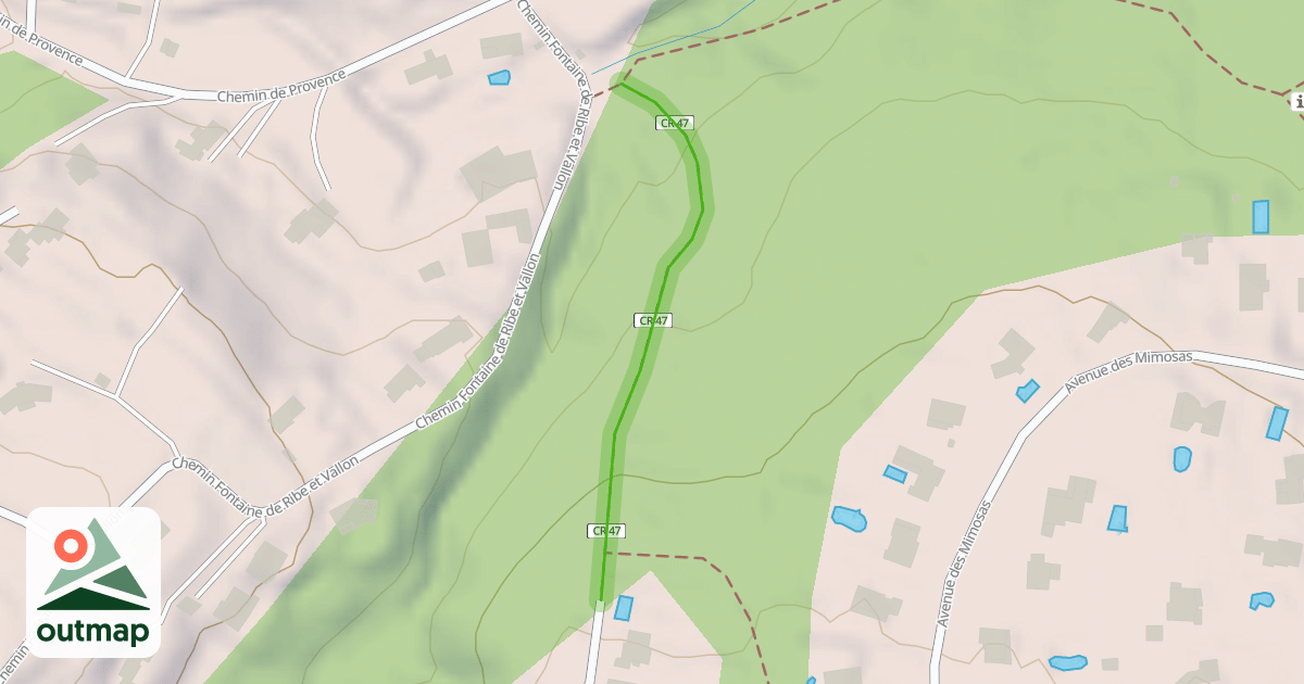 Map of Chemin de La Gaude à Gattières