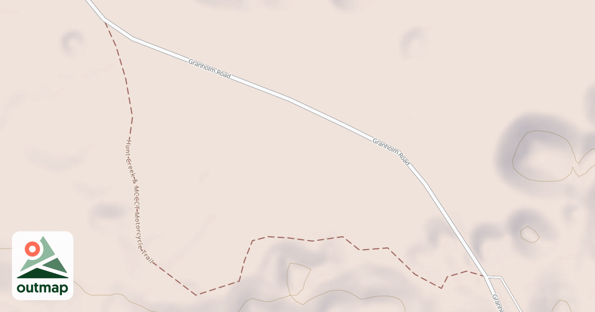Map of Hunt Creek Motorcycle Trail