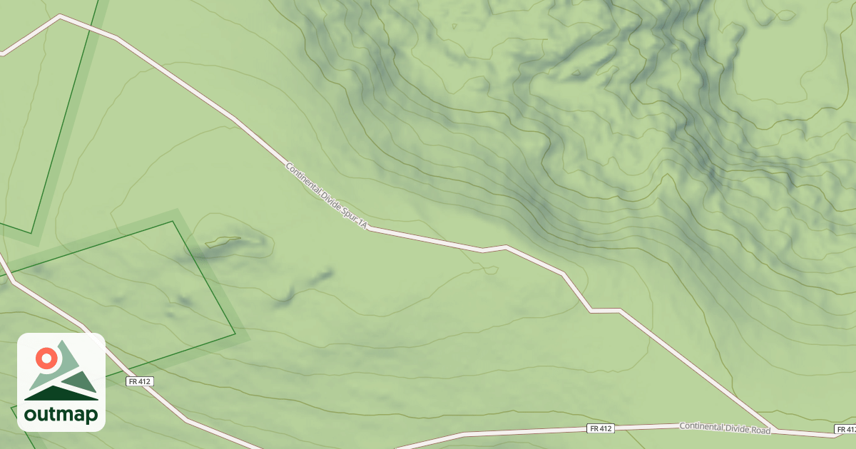 Map of DIVIDE SPUR 1A