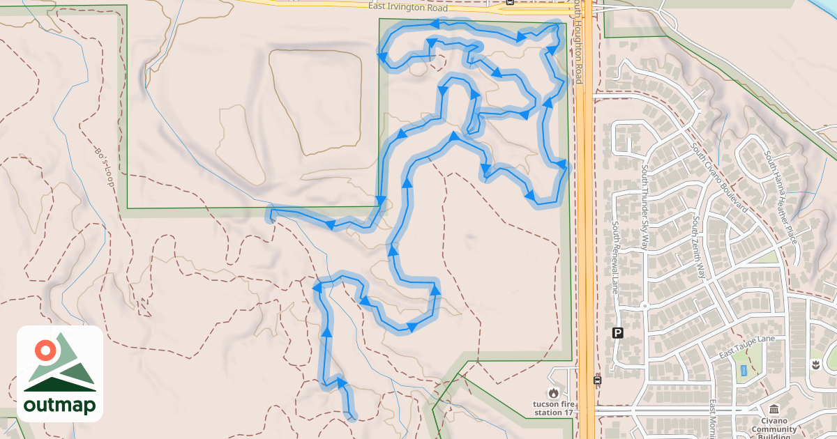 Map of Burro Pit Loop
