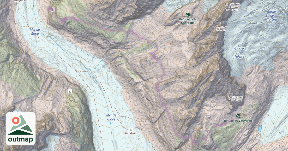 Map of Les Balcons de la Mer de Glace