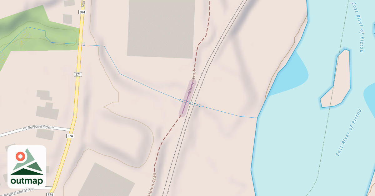 Map of Albion Trail