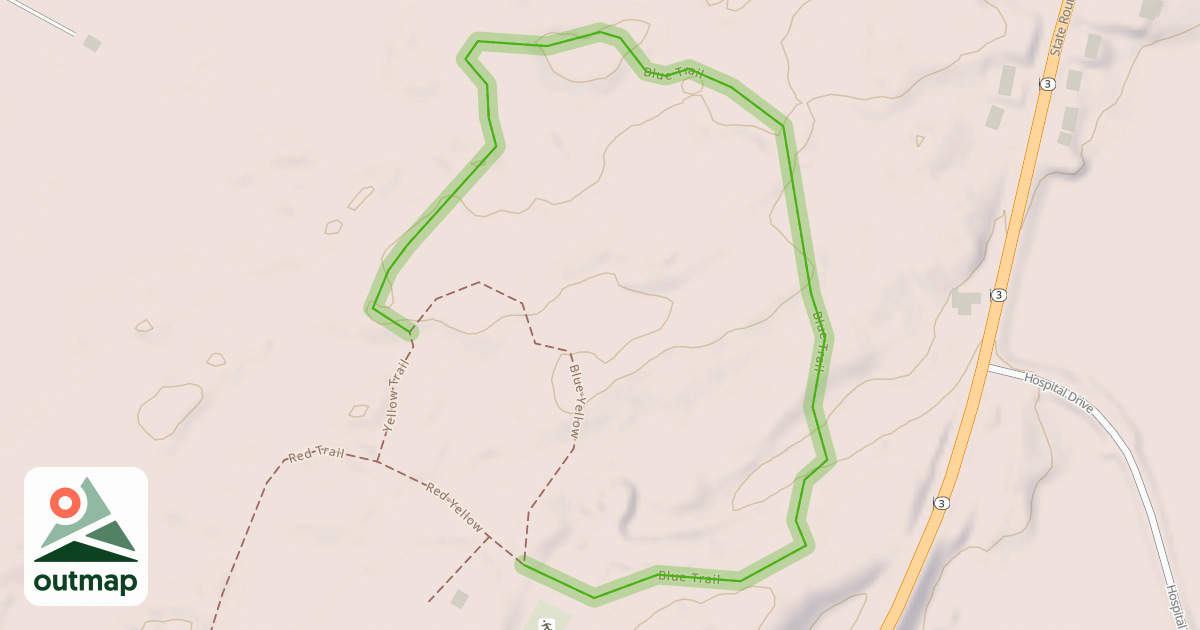 Map of Blue Trail