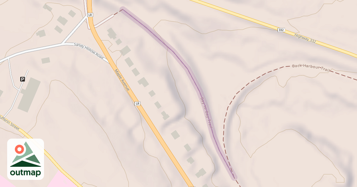 Map of Bay to Bay Trail