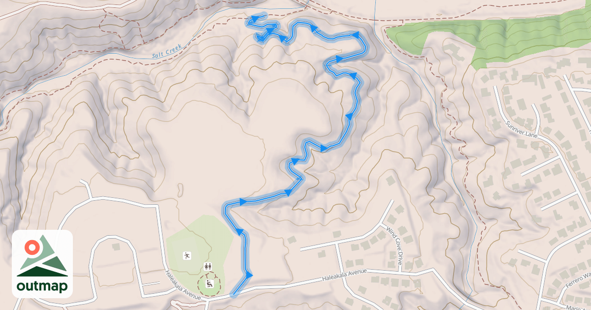 Map of Salt Creek Heights Trail