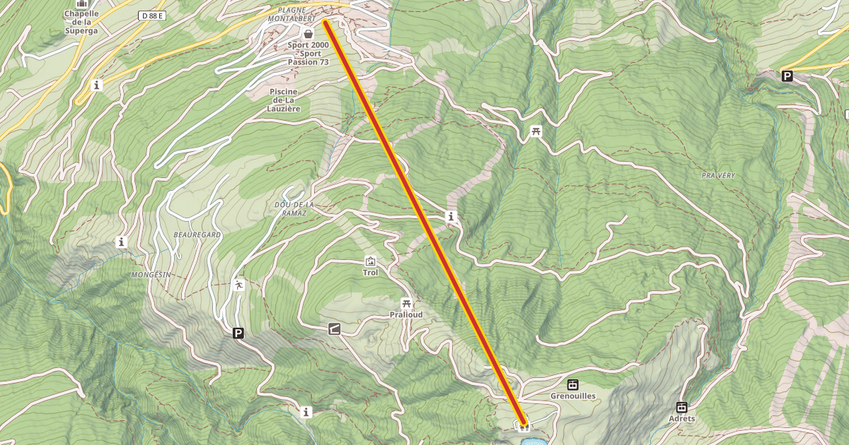 Map preview of Montalbert