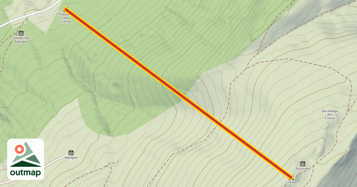 Map of Crêtes