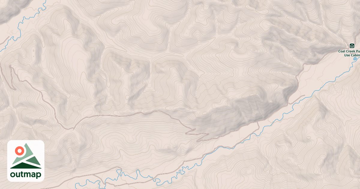 Map of Coal Creek Upper Road