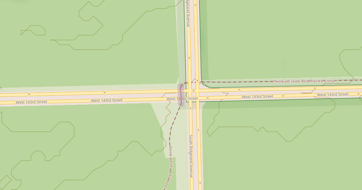 Map preview of Tinley Creek Red Paved Loop