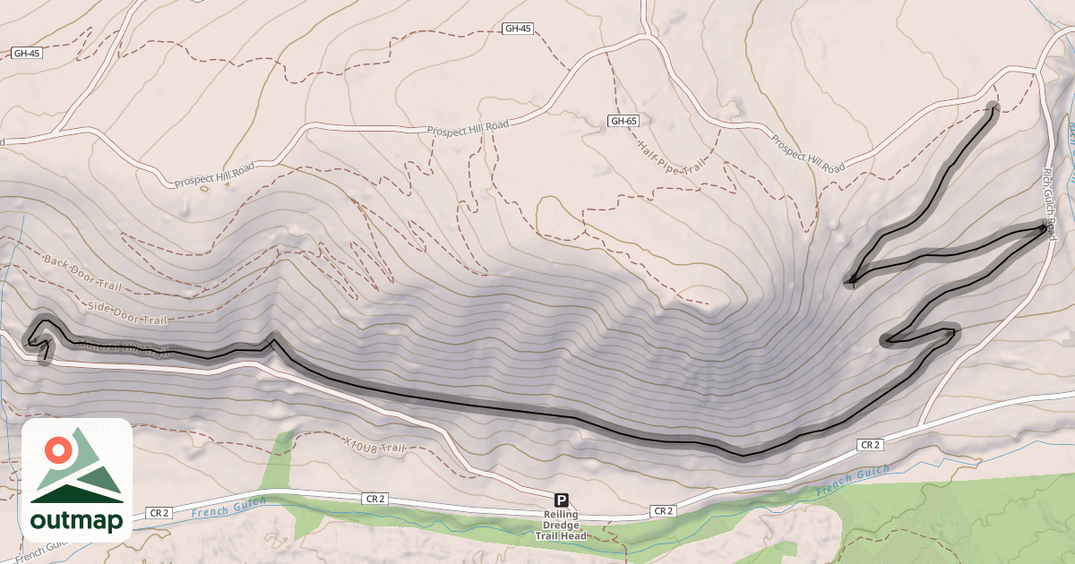 Map of Mineral Hill Trail