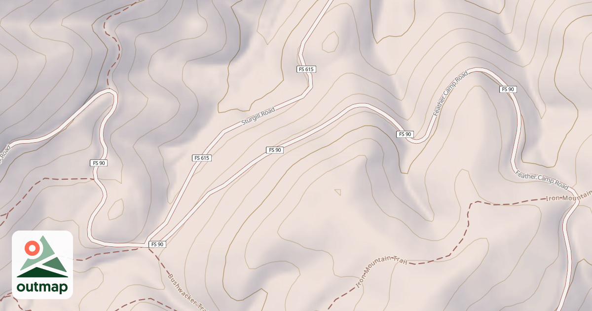 Map of Iron Mountain Spur A