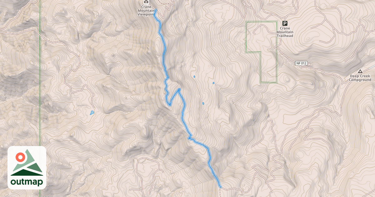 Map of Crane Mountain National Recreation Trail