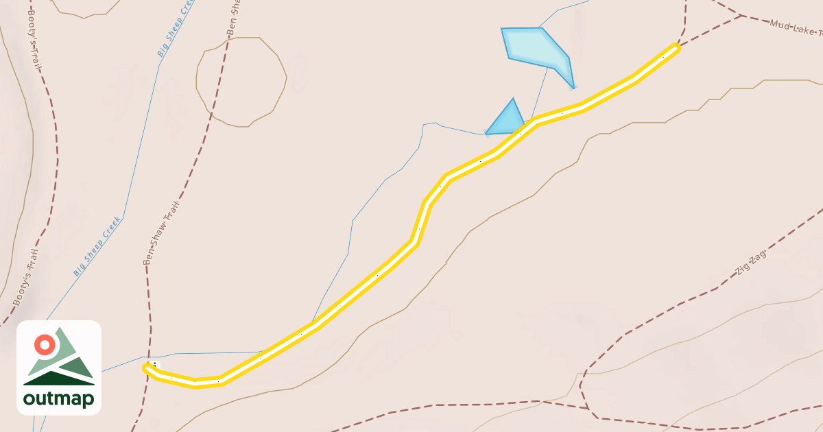 Map of Ben Shaw to Mud Lake