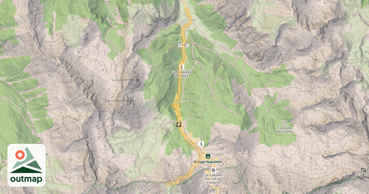 Map of Clot la Cime — Le Laus