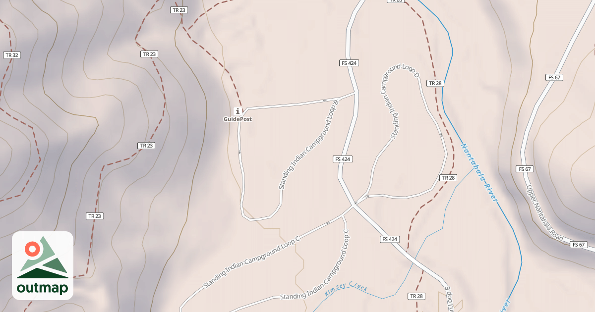 Map of STANDING INDIAN  LOOP B