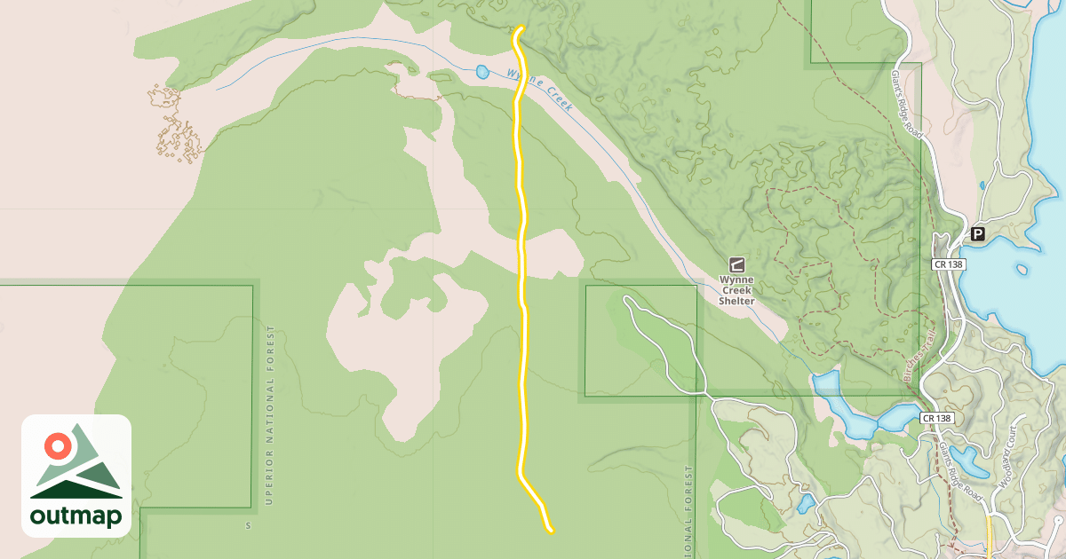 Map of Wynne Creek