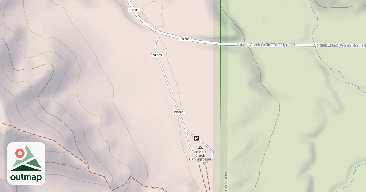 Map of SOUTH FORK SOLDIER CREEK