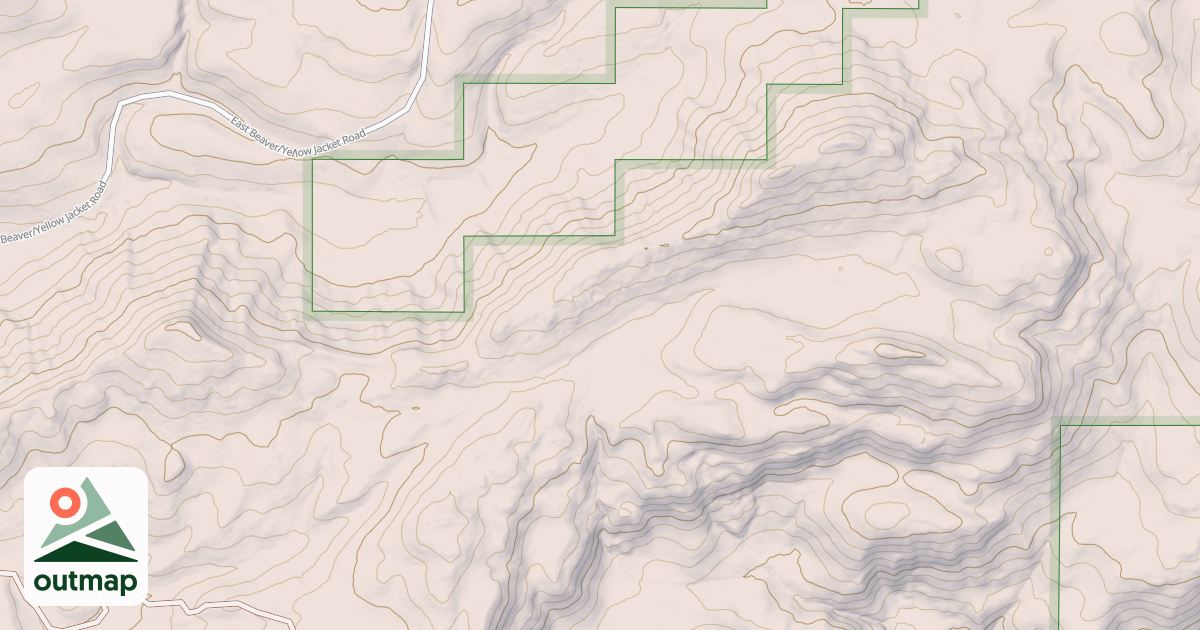 Map of East Beaver Ridge