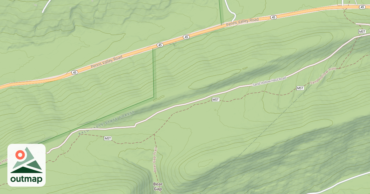 Map of Bald Eagle State Forest Snowmobile Trails