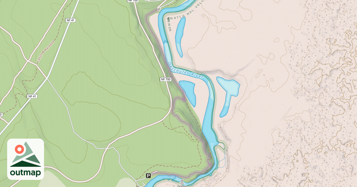Map of Deschutes River Trail