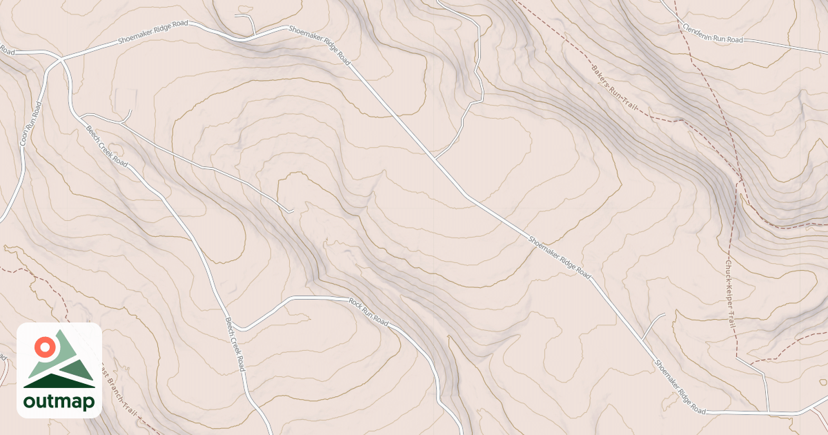 Map of Beech Creek Snowmobile Trails