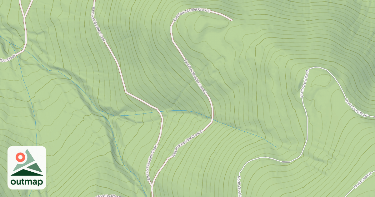 Map of EAST FORK BOULDER CREEK C
