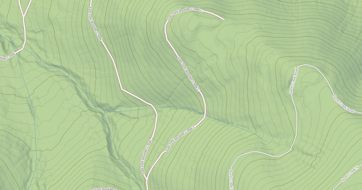Map preview of EAST FORK BOULDER CREEK C