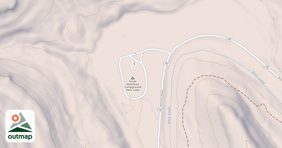 Map of GREAT MEADOWS CG.