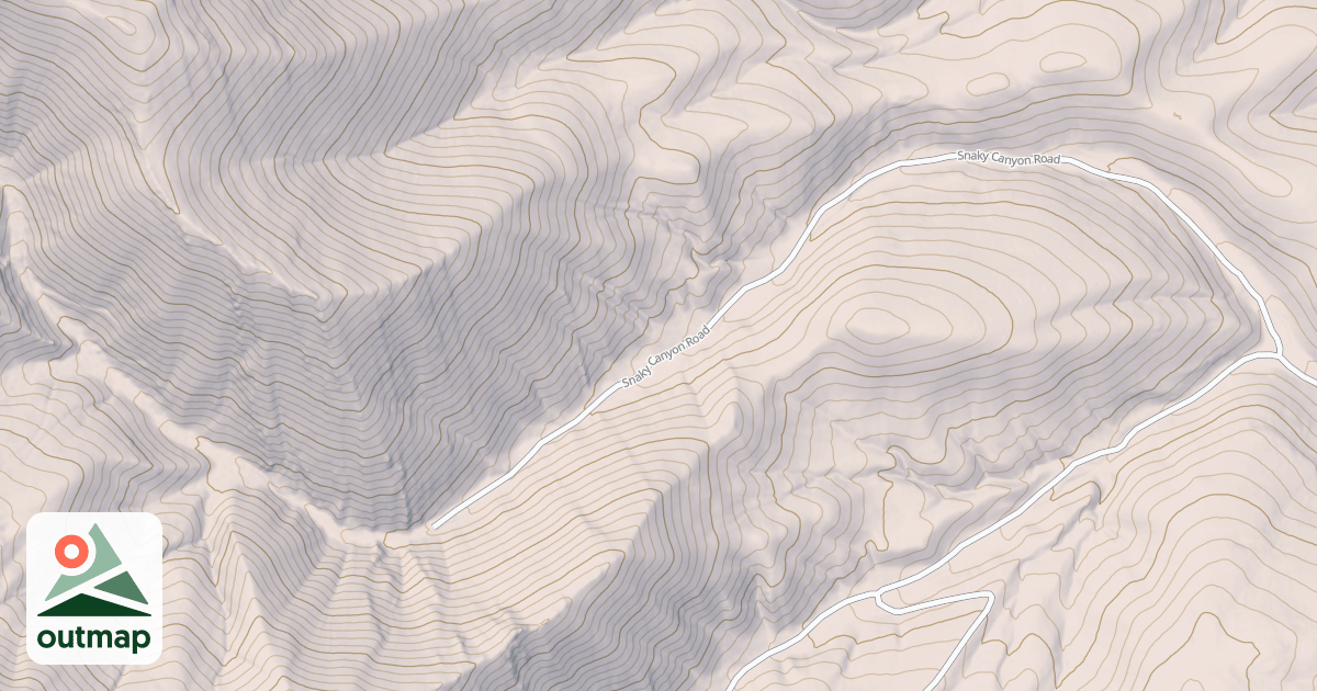 Map of NORTH FORK SNAKY CANYON