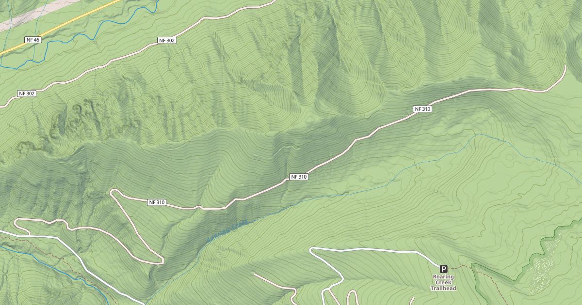 Map preview of ROARING CREEK ROAD