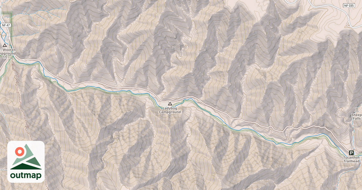 Map of UPPER TUCANNON