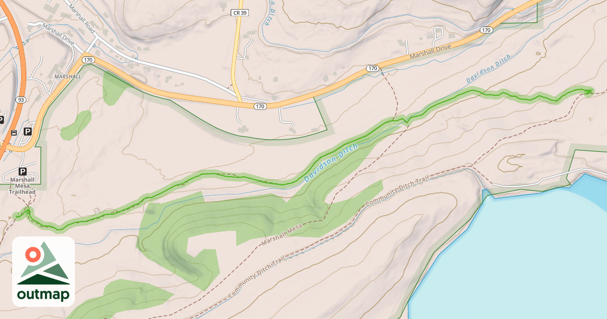 Map of Marshall Valley Trail