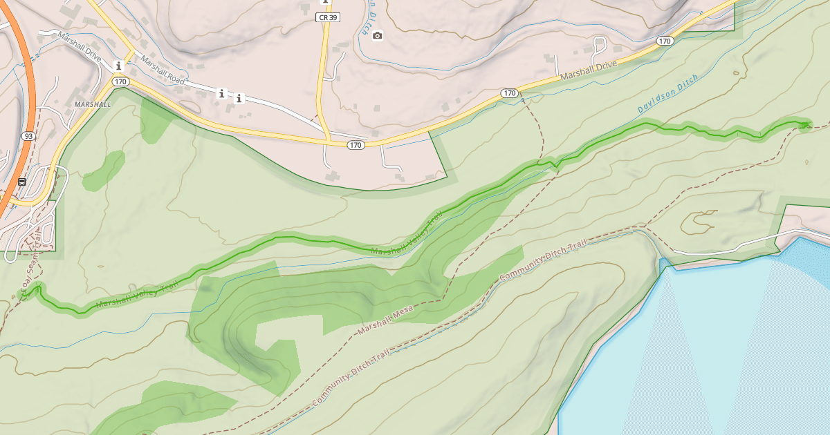 Map preview of Marshall Valley Trail