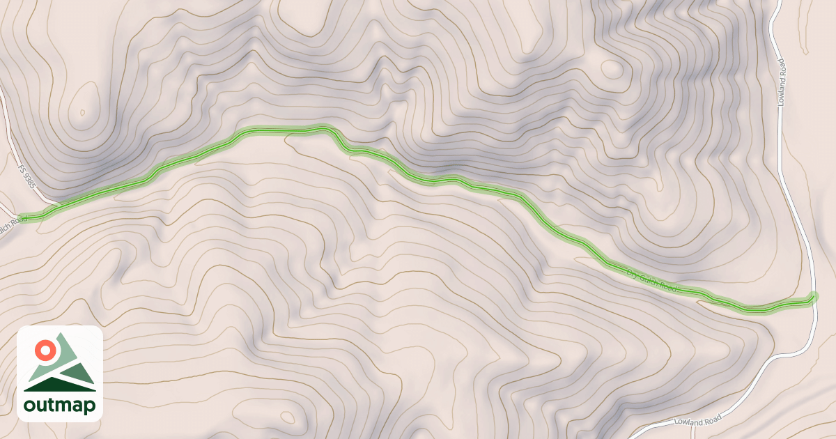 Map of Dry Gulch Road
