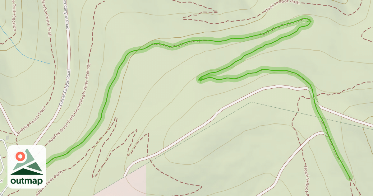 Map of Peak View Trail (Lower)