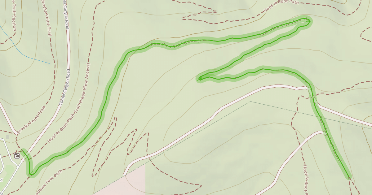 Map preview of Peak View Trail (Lower)