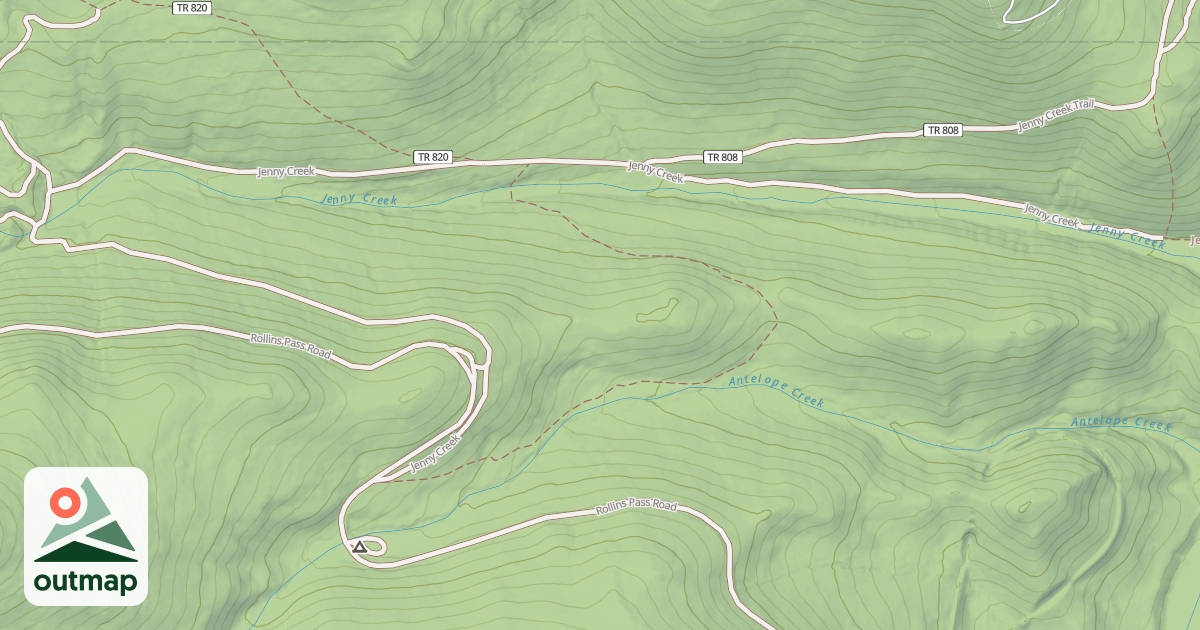 Map of JENNY CREEK