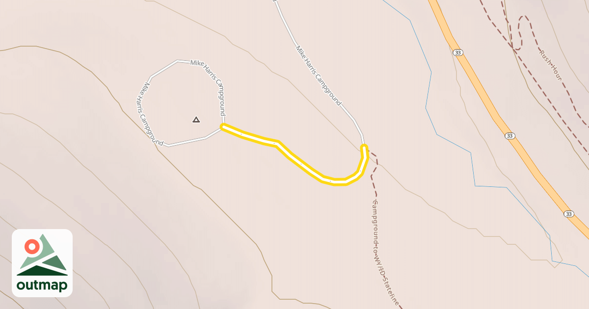Map of Mike Harris Campground