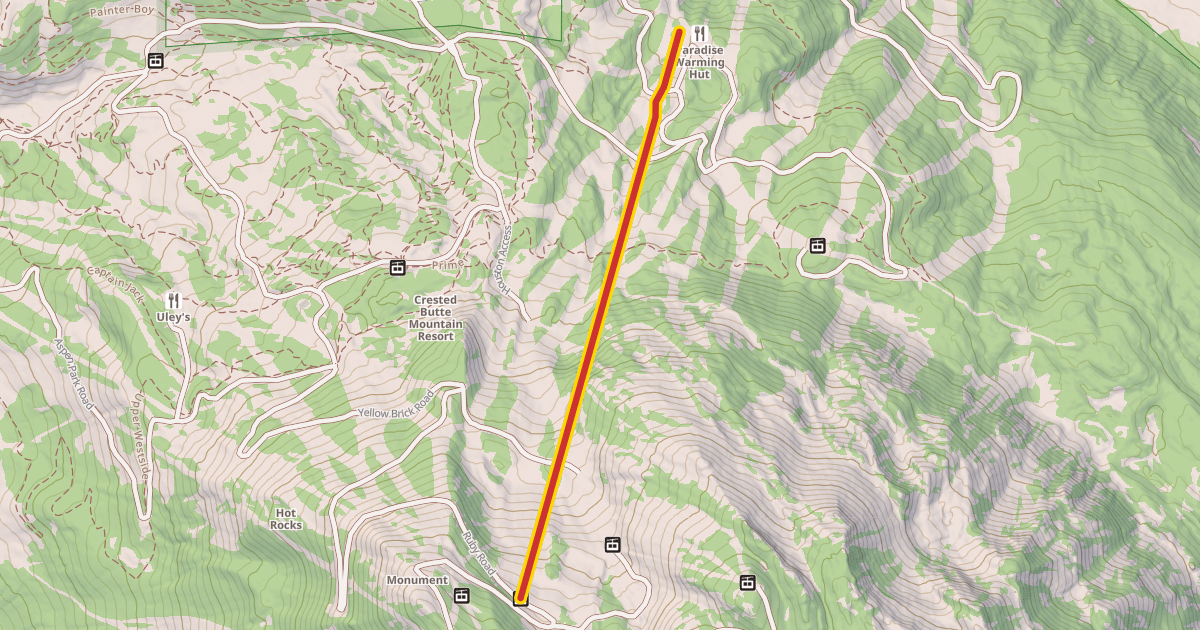 Map preview of Paradise Express Lift