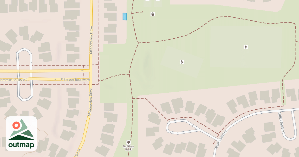 Map of McGhan Park Sled Hill