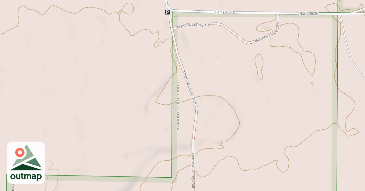 Map of Matthew Lourey State Trail