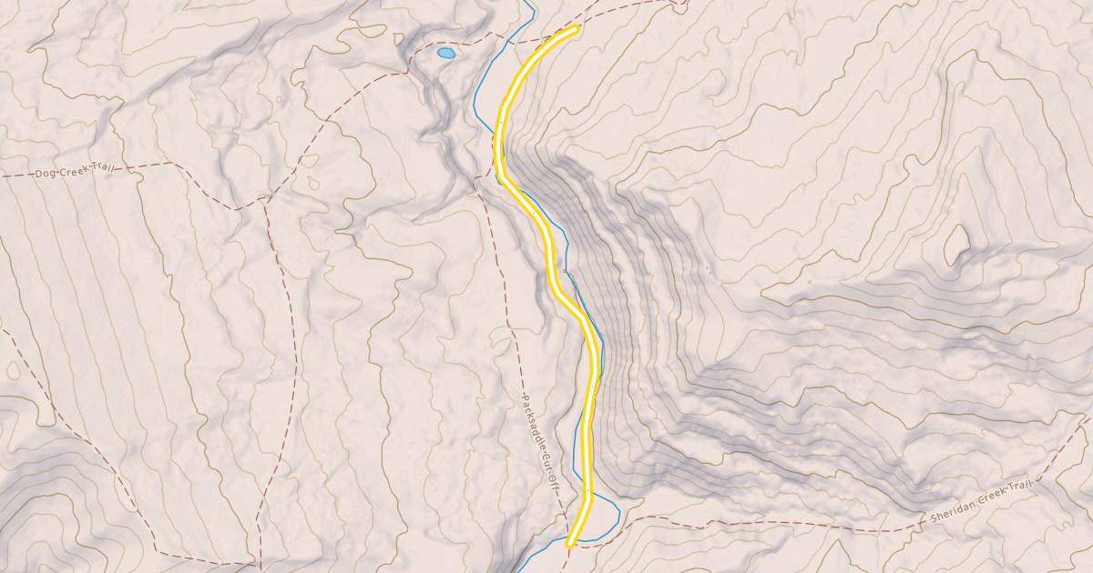 Map preview of Fish Creek Road Snowmobile Trail
