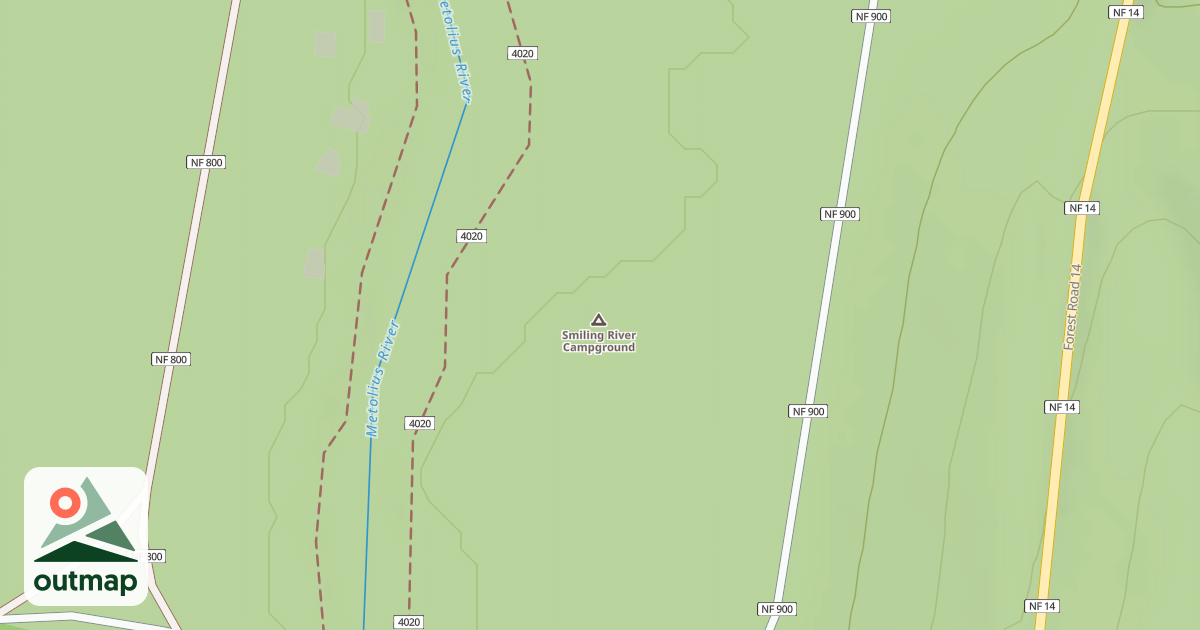 Map of SMILING RIVER CG