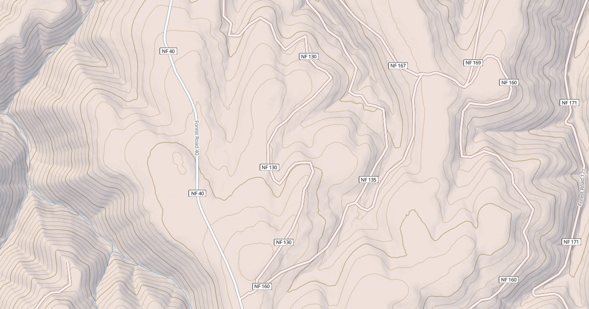 Map preview of POWELL POND ACCESS ROAD