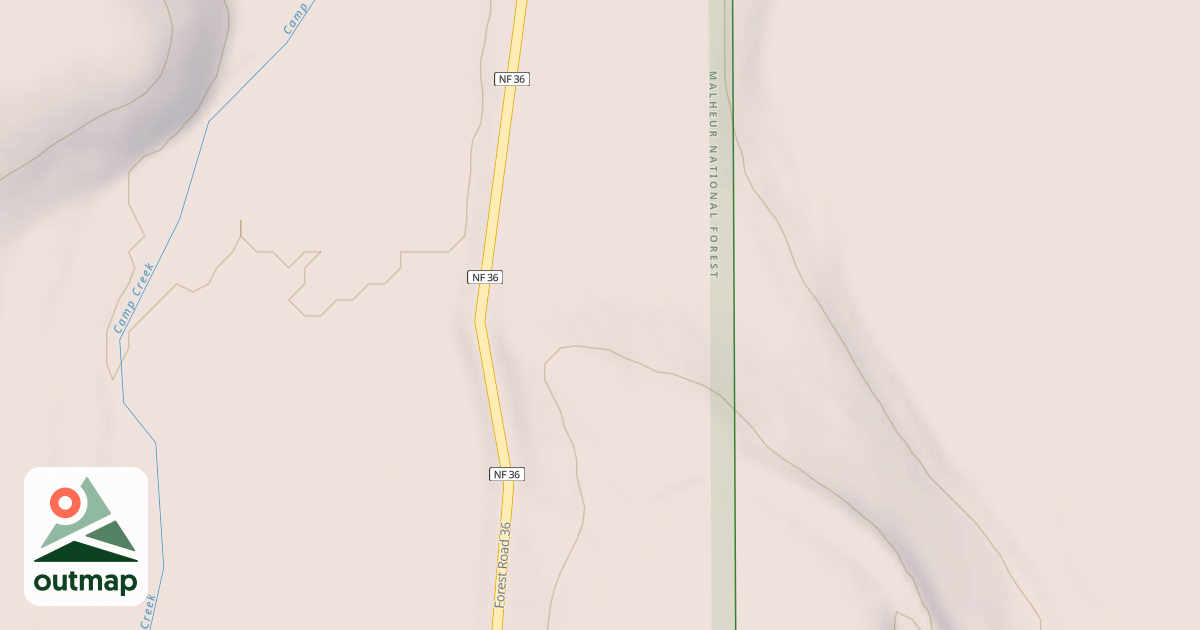 Map of ACCESS ROAD TO PVT LAND